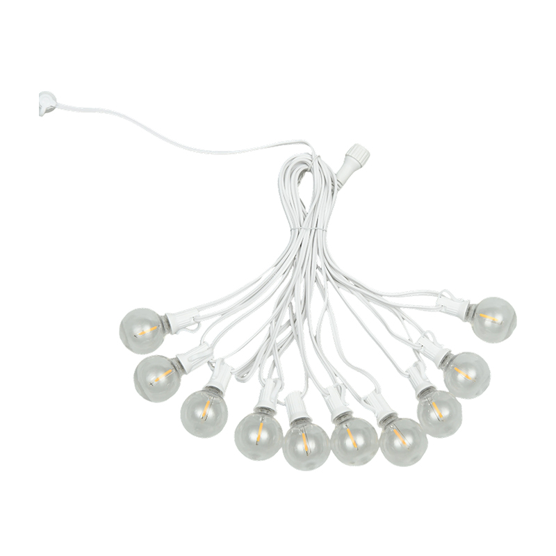 G40 Clip-on E12 spiraal warm witte lichtslingers (witte stijl)