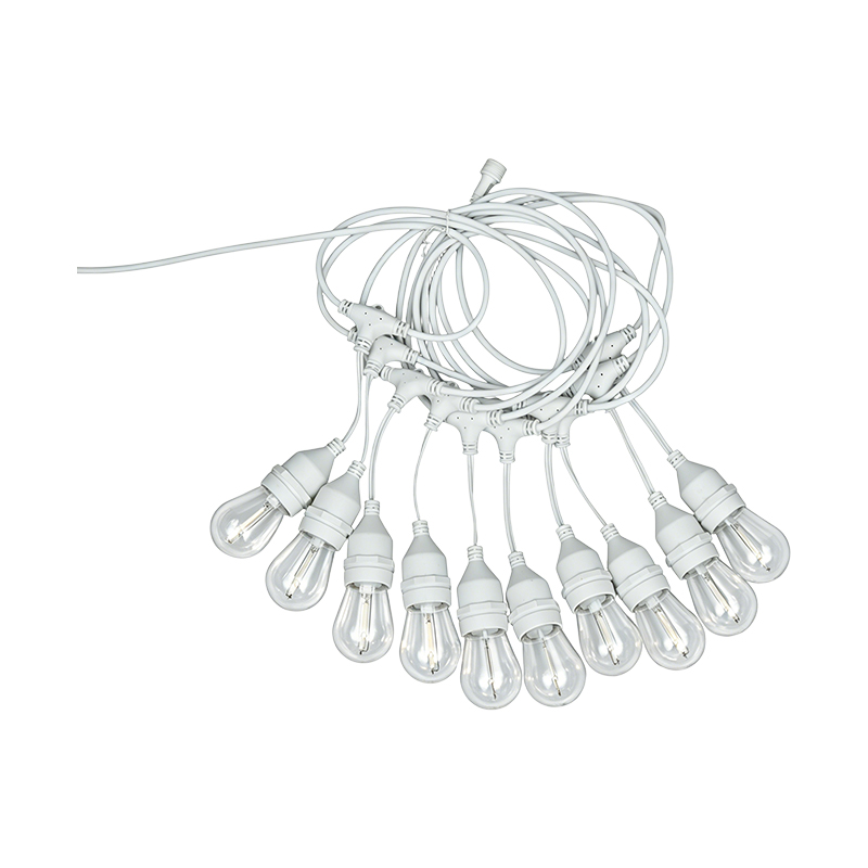 S14 ophangdraad E27 spiraal transparant lampenkap kleur lichtslinger