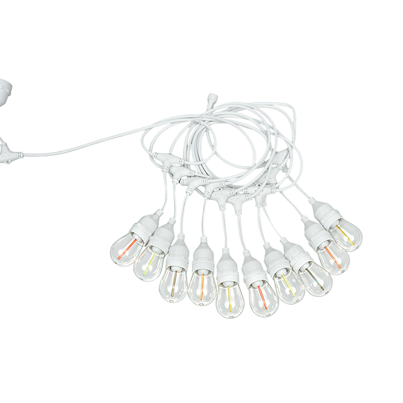 S14 Hangende String E27 Spiraal RGBY Meteor Light String