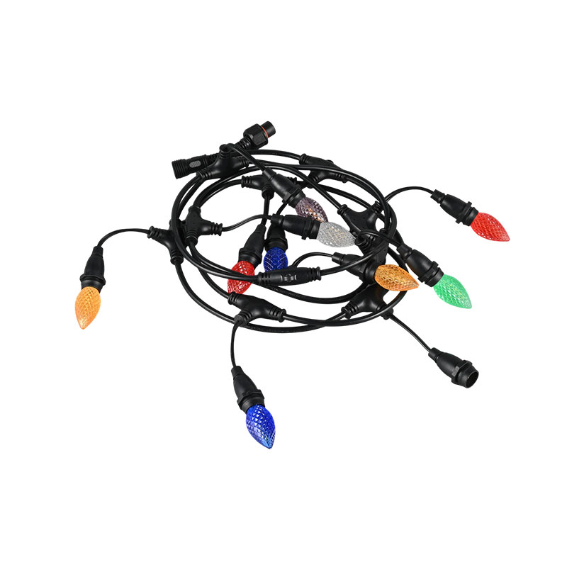 C7 aardbeivormige hanglamp type E12 schroefbasis gekleurde lichtslinger 0,5W energiebesparend model