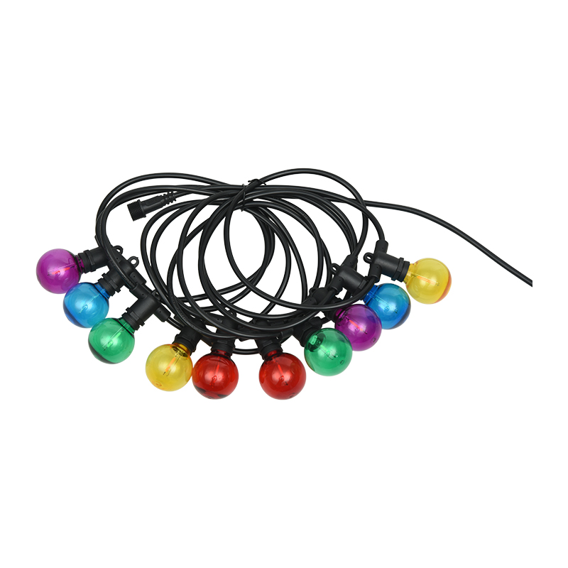 G40 Ball Bubble E12 Spiraalvormige mond Kleurrijke decoratieve slingerverlichting
