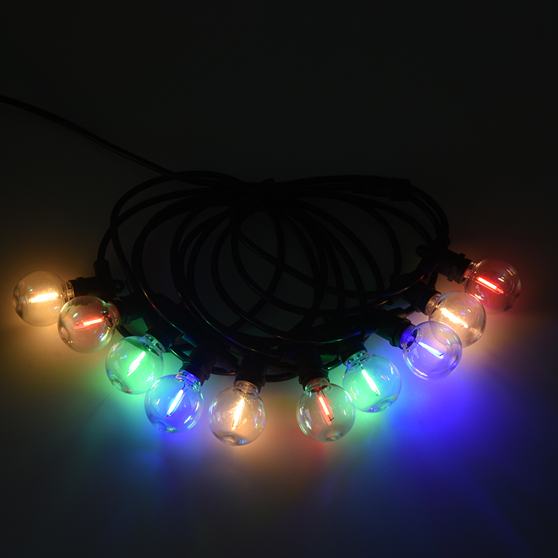 G40 Ball Bubble E12 Spiraalmond Kleurrijke LED Decoratieve Festoenverlichting