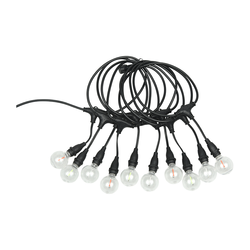 G40 transparante lamp E12 spiraalvormige mondkleurige hangende lichtslinger