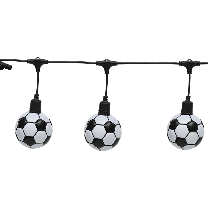 Lichtslingers met voetbalthema (5 meter, 10 lampjes)
