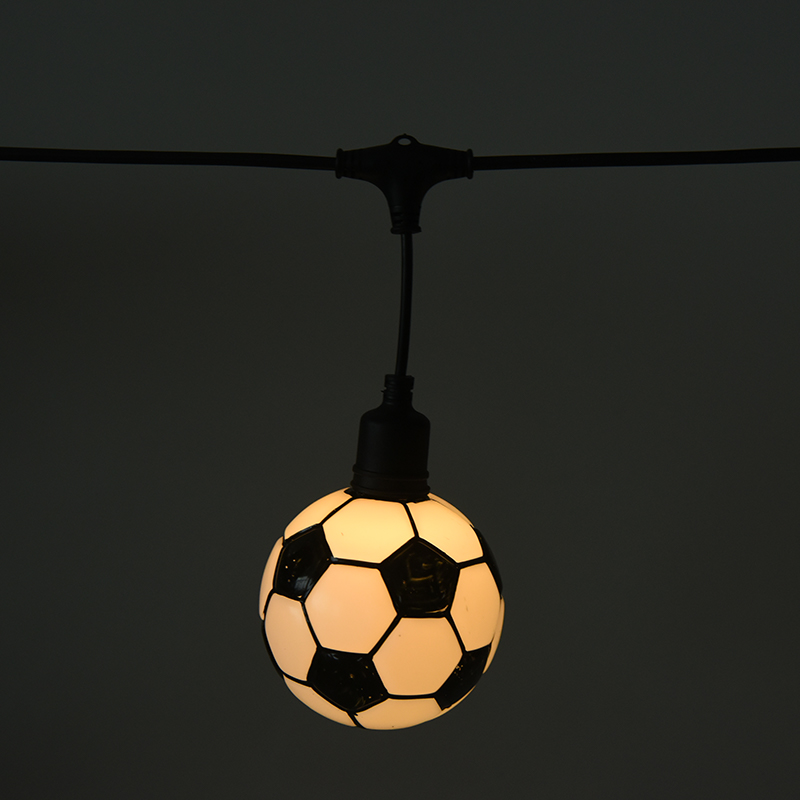 Lichtslingers met voetbalthema (5 meter, 10 lampjes)
