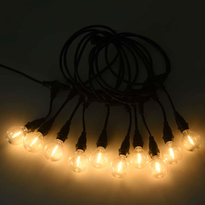 G40 hanglamp op zonne-energie (E12 lamphouder, 5 meter 10 lampjes)