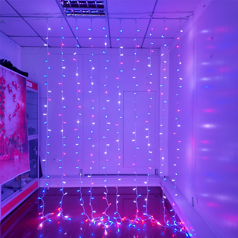 7-kleuren synchrone RGB-bedieningsgordijnlichtsnoer